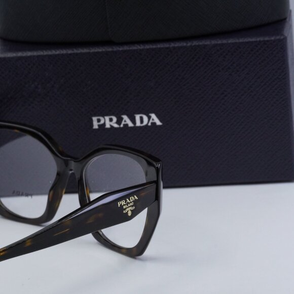 Prada PR18WV 2AU1O1 Cat Eye Eyeglasses - Havana 54mm - Picture 7 of 10